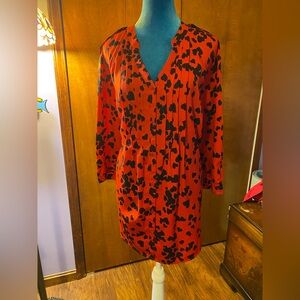 Denim 24/7 Red and Black Blouse